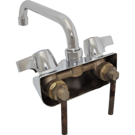 BK RESOURCES 4" O.C.WorkForce shallow splash mount Faucet With 8" Swing Spout BKF-W2-8-G